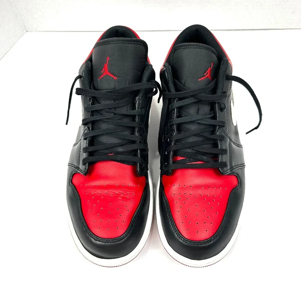 Air Jordan 1 Low Alternate Bred Toe Size 10 Men Sneaker 553558-066 VNDS Tread